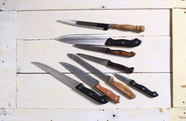 Divers couteaux de cuisine — Photo
