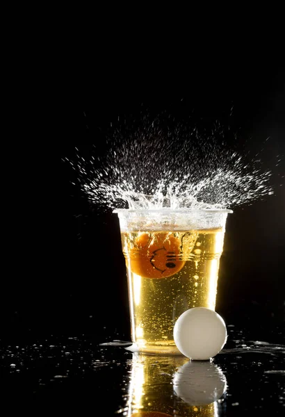 Beer pong game Stock Image