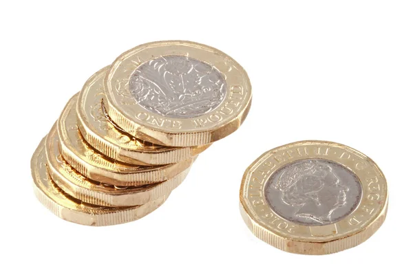 New British one pound coin. — Stock Photo, Image