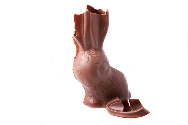 Húsvéti Csokoládé Figurát Fehér Alapon — Stock Fotó