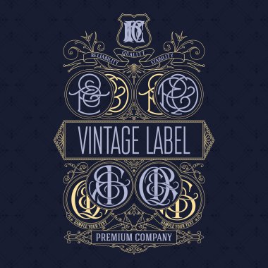 Eski vintage kartı ile çiçek süsleme - vektör