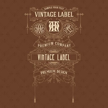 Eski vintage kartı ile çiçek süsleme - vektör