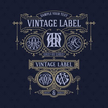 Eski vintage kartı ile çiçek süsleme - vektör