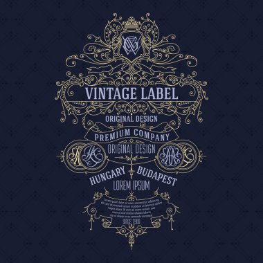 Eski vintage kartı ile çiçek süsleme - vektör