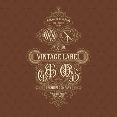 Eski vintage kartı ile çiçek süsleme - vektör