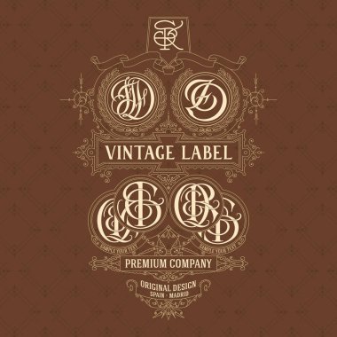 Eski vintage kartı ile çiçek süsleme - vektör