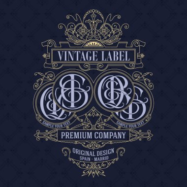 Eski vintage kartı ile çiçek süsleme - vektör