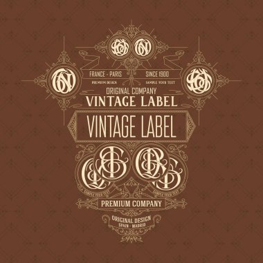 Eski vintage kartı ile çiçek süsleme - vektör