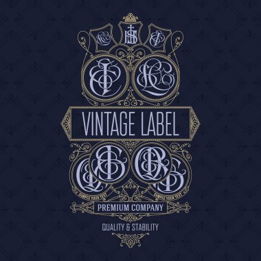 Eski vintage kartı ile çiçek süsleme - vektör