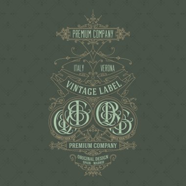 Eski vintage kartı ile çiçek süsleme - vektör