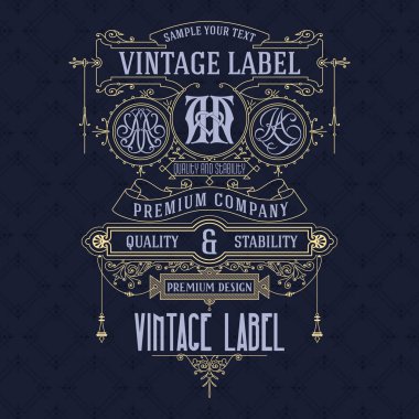 Eski vintage kartı ile çiçek süsleme - vektör