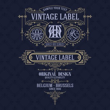 Eski vintage kartı ile çiçek süsleme - vektör