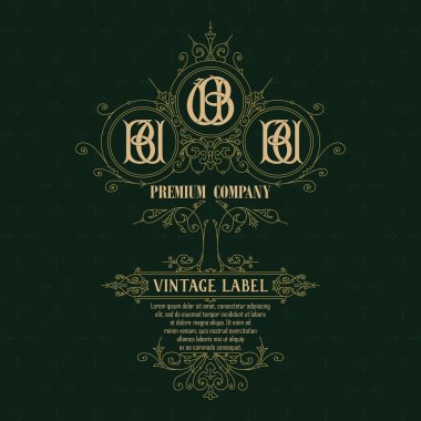 Eski vintage kartı ile çiçek süsleme - vektör