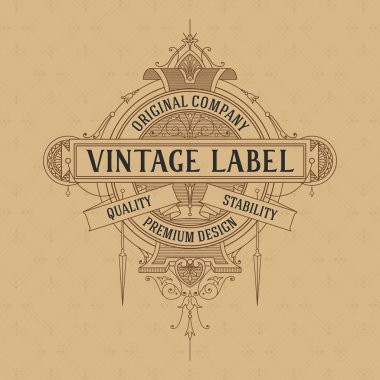 Eski vintage kartı ile çiçek süsleme - vektör