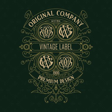 Eski vintage kartı ile çiçek süsleme - vektör