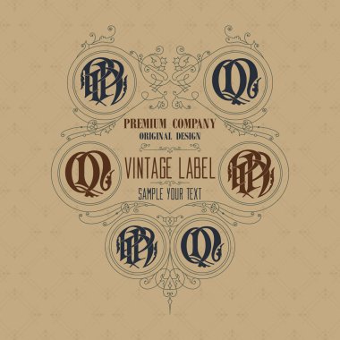 Eski vintage kartı ile çiçek süsleme - vektör