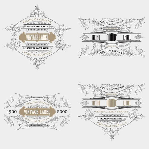 Vintage typographic label premium - vector — Stock Vector