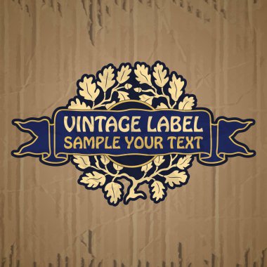 Vektör vintage öğeler: etiket art nouveau