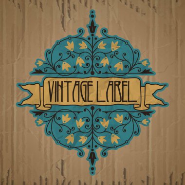 Vektör vintage öğeler: etiket art nouveau