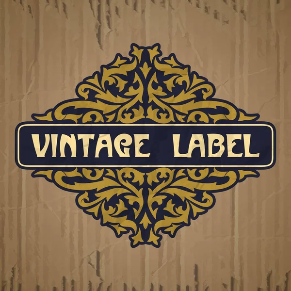 Vektor-Vintage-Artikel: Etikett Jugendstil — Stockvektor