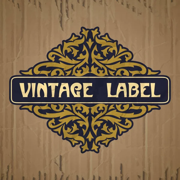 Vector vintage items: label Art Nouveau — Stock Vector