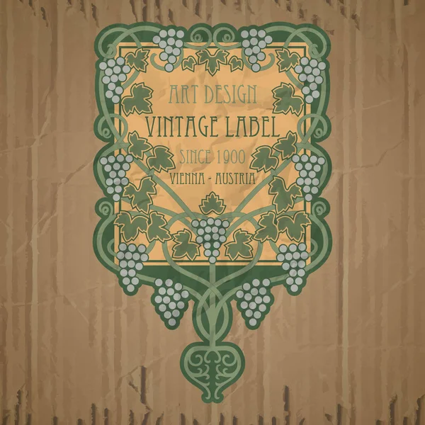 Vecteur vintage articles : label art nouveau — Image vectorielle