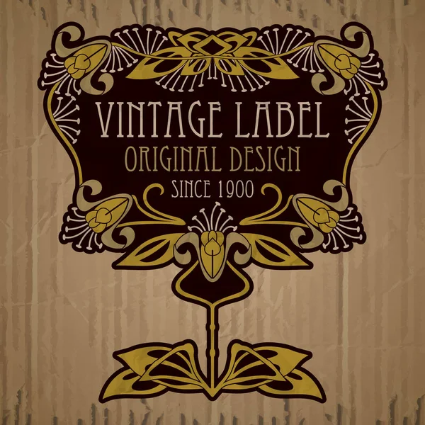 Vecteur vintage articles : label art nouveau — Image vectorielle