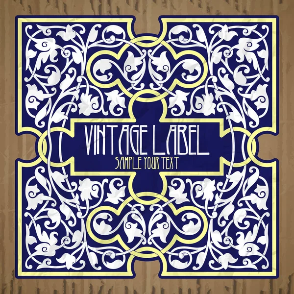 Artículos de la vendimia del vector: etiqueta art nouveau — Archivo Imágenes Vectoriales