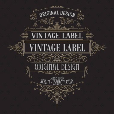 Eski vintage kartı ile çiçek süsleme - vektör