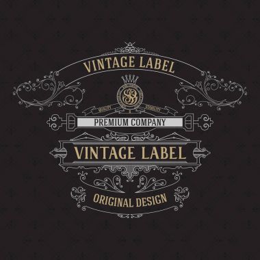 Eski vintage kartı ile çiçek süsleme - vektör