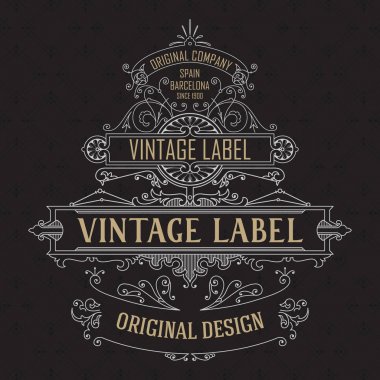 Eski vintage kartı ile çiçek süsleme - vektör