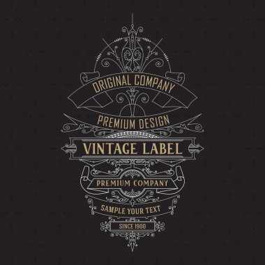 Eski vintage kartı ile çiçek süsleme - vektör