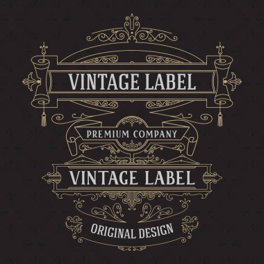 Eski vintage kartı ile çiçek süsleme - vektör