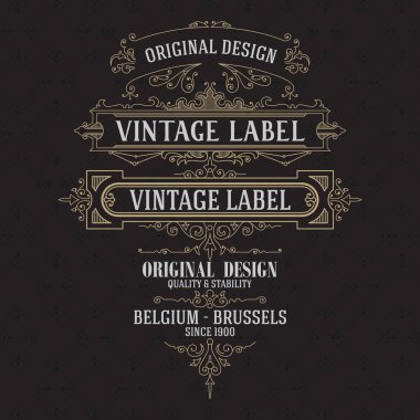 Eski vintage kartı ile çiçek süsleme - vektör