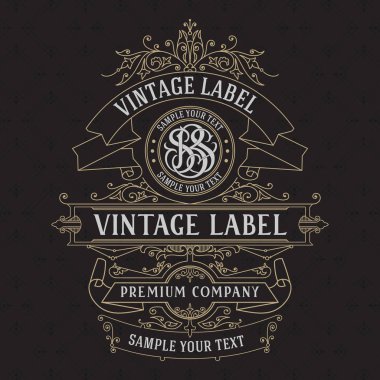 Eski vintage kartı ile çiçek süsleme - vektör