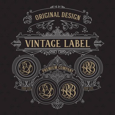 Eski vintage kartı ile çiçek süsleme - vektör