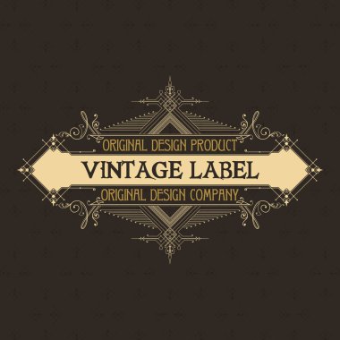 Vintage tipografik etiket premium - vektör