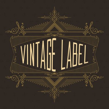 Vintage tipografik etiket premium - vektör