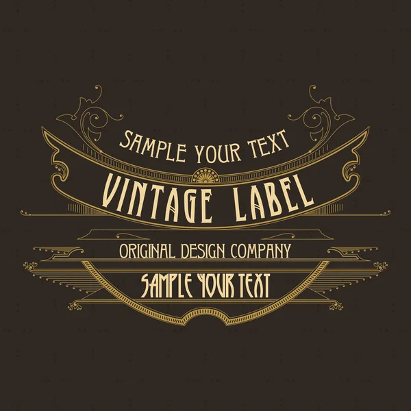 Etiqueta tipográfica vintage premium - vector — Archivo Imágenes Vectoriales