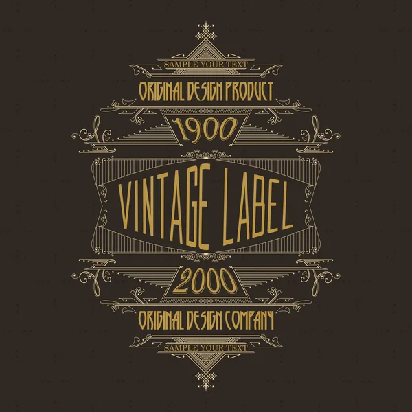 Vintage typographic label premium - vector — Stock Vector