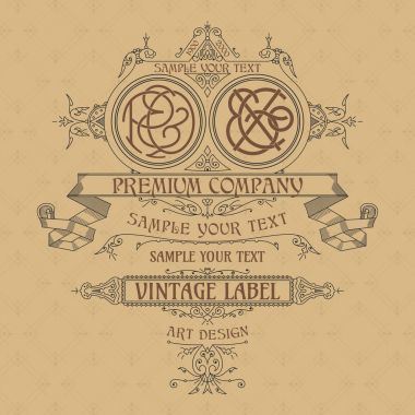 Eski vintage kartı ile çiçek süsleme - vektör