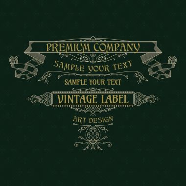 Eski vintage kartı ile çiçek süsleme - vektör