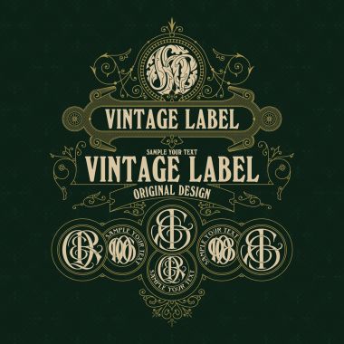 Eski vintage kartı ile çiçek süsleme - vektör