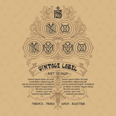 Eski vintage kartı ile çiçek süsleme - vektör