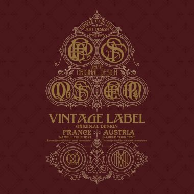 Eski vintage kartı ile çiçek süsleme - vektör