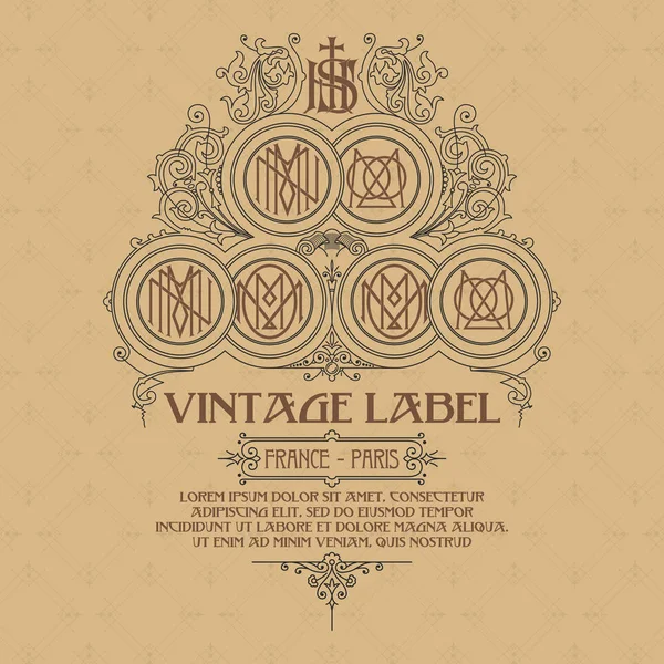 Eski vintage kartı ile çiçek süsleme - vektör