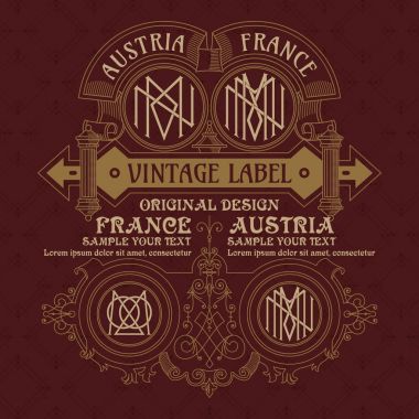 Eski vintage kartı ile çiçek süsleme - vektör