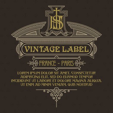 Eski vintage kartı ile çiçek süsleme - vektör