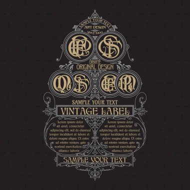 Eski vintage kartı ile çiçek süsleme - vektör