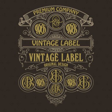 Eski vintage kartı ile çiçek süsleme - vektör